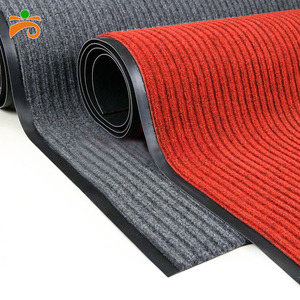 Clásico diseño de la costilla duro superficie comercial <span class=keywords><strong>corredor</strong></span> de piso Mat alfombra con PVC - Product Image 1