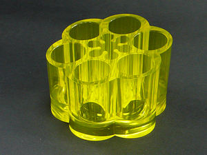 Acrylique Fleur En Forme De 6 Voies Violet Maquillage Titulaire - Product Image 4