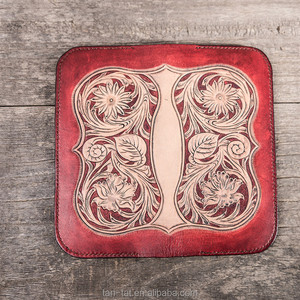 Cartera China Tallada a Mano, Monedero de Cuero Genuino Grabado - Product Image 2