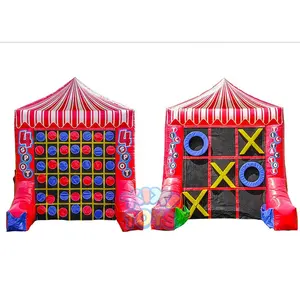 XIXI TOYS Portable Life sized two games in one inflatable tic tac toe and connect 4 carnival games for party