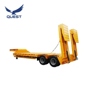 China Factory Used Heavy Equipment Transportation Low Bed Trailer For Heavy Machinery Transporting