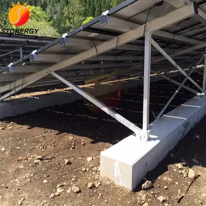 상업 및 가정용 태양 지상 알루미늄 장착 브래킷 구조 나사 말뚝 박기