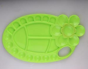 <span class=keywords><strong>Los</strong></span> niños de acrílico acuarela palette plástico seis hojas flor paleta de colores Multi-función paleta al por mayor - Product Image 5