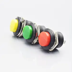 16mm Round Push Button Momentary Switch Lockless Reset Switches Red Green
