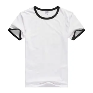 Economical custom design customizable pattern letters contrast stitching t-shirt