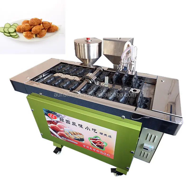 Automatic fish shape Taiyaki cake mould machine / Taiyaki Making Machine / taiyaki waffle maker machine with factory price