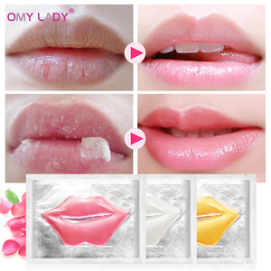 Cuidado de los labios de producto anti-arrugas rosado colágeno gel labios parche de costumbre crecer semilla - Product Image 3