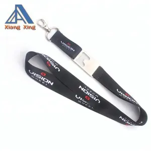 Flesopener Sleutelhanger Lanyard Met Satijnen Lint Voor Id Badge/Telefoon/Sleutelhanger