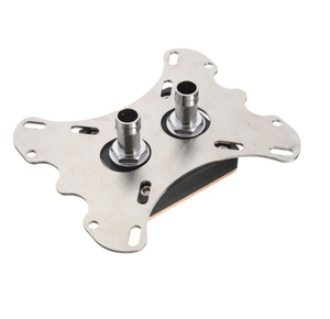 Bloc de refroidissement à eau en cuivre pour radiateur de processeur d'ordinateur, filetage G1/4, 50x50mm x 13mm, bloc d'eau pour processeur - Product Image 1