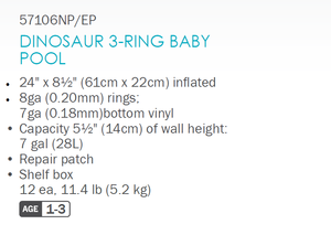Intex 57106 dinozor 3-ring ab standartları şişme yüzme havuzu çocuklar için - Product Image 5