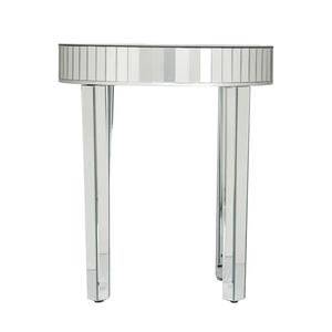 Sparkle 2 Pieces Mirrored <strong>Nesting</strong> <strong>Table</strong> Round Side <strong>Table</strong> for Living Room Hotel - Product Image 5