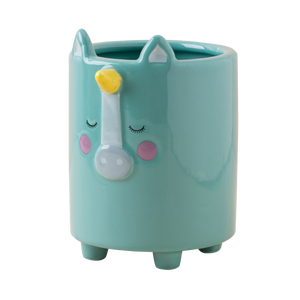 <span class=keywords><strong>Maceta</strong></span> suculenta en forma de <span class=keywords><strong>unicornio</strong></span> para decoración del hogar, Animal de dibujos animados de cerámica - Product Image 3