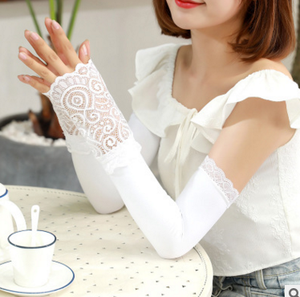 B39 <span class=keywords><strong>longs</strong></span> <span class=keywords><strong>gants</strong></span> en dentelle femmes été Protection UV <span class=keywords><strong>gants</strong></span> d'été <span class=keywords><strong>gants</strong></span> respirants pour la conduite anti-dérapant dentelle manchettes - Product Image 1