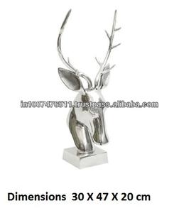 Tête de cerf faite à la main en aluminium métal acheteur commercial cadeaux magasin décor à la maison pour la saison quotidienne - Product Image 1