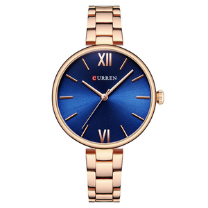 CURREN 9017 Nuove Donne di <span class=keywords><strong>Orologi</strong></span> di Marca Di Lusso Della Vigilanza <span class=keywords><strong>In</strong></span> Oro Rosa Donne Orologio Al Quarzo Creativo Modello di <span class=keywords><strong>Legno</strong></span> di Moda Quadrante Orologio Da Polso - Product Image 6