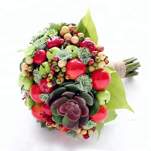 Red <span class=keywords><strong>the</strong></span> wedding Flower rose bridal bouquet for <span class=keywords><strong>the</strong></span> bride's outfit - Product Image 3