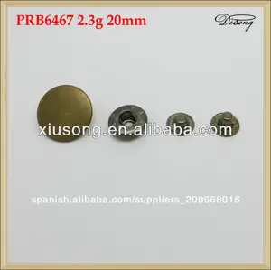 PRB6467 brass buttons snap fasteners trouser hooks