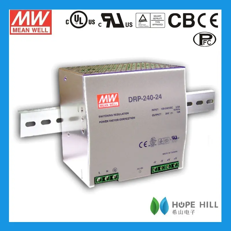 Meanwell drp-240-24 240w 24v 10a singola produzione industriale din rail di alimentazione