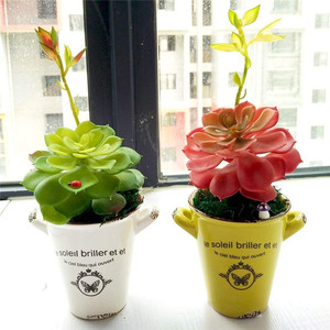 <span class=keywords><strong>2</strong></span> pcs Artificielle succulentes plantes tropicales et fleurs - Product Image 2