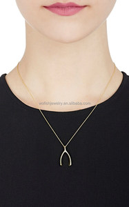 Collier pendentif en os de souhaits délicat en or Simply <span class=keywords><strong>Wish</strong></span> <span class=keywords><strong>Bone</strong></span> - Product Image 3