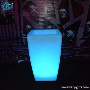プランターLedホワイト湾曲プランター家具カルガリーLedフラワープランター