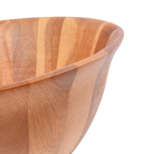 Bol de service en acacia pour fruits ou salades, grand, diamètre 12 "x 7" de hauteur, bol simple - Product Image 4