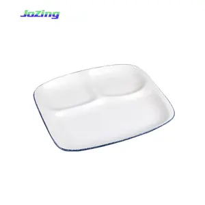 Assiettes de table en porcelaine avec séparation à 3 compartiments écologiques, meubles de cuisine