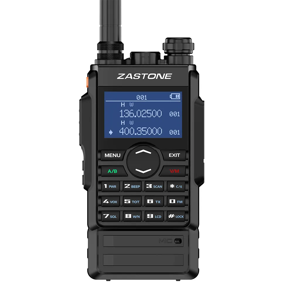 Zastone M7 UHF VHF Walkie Talkie çift bant 2 yönlü telsiz ham CB 5W iki yönlü telsiz el Multiband OEM