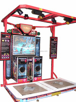 Offre Spéciale 2 joueurs Arcade Dance Machine Pump It up Plateau de jeu en métal et bois 220V Coin Paiement