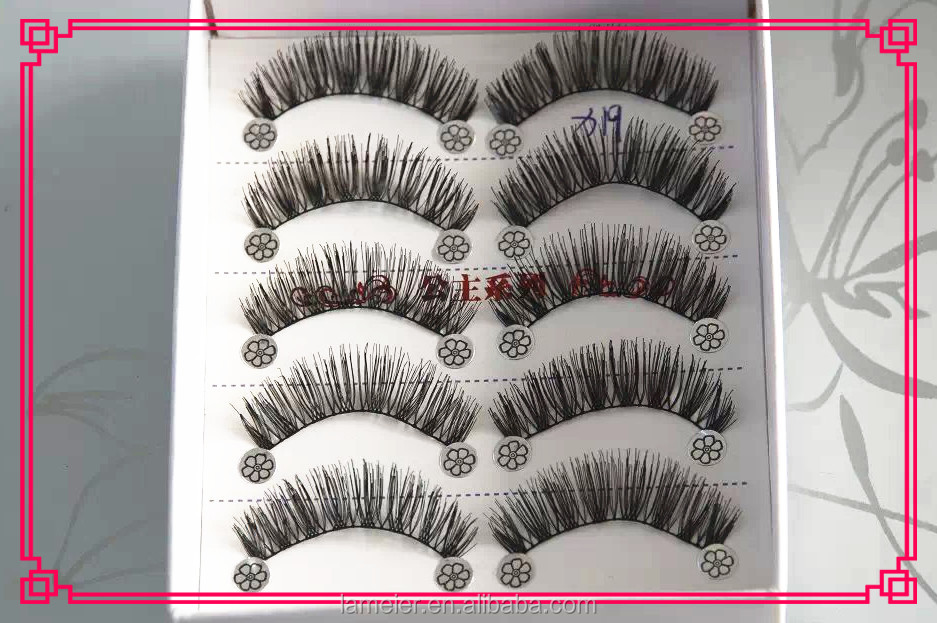 2016 neuf de haute qualité souple synthétique cils 3D corée naturel faux cils soie synthétique faux cils (D20)