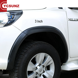 YCSUNZ บีดเดอร์ ABS สีดำด้าน,ออกแบบ Oem 3นิ้ว<span class=keywords><strong>คิ้ว</strong></span><span class=keywords><strong>ล้อ</strong></span>บังโคลนแบบบาง3นิ้วไฮลักซ์ <span class=keywords><strong>REVO</strong></span> 2016 17 - Product Image 2