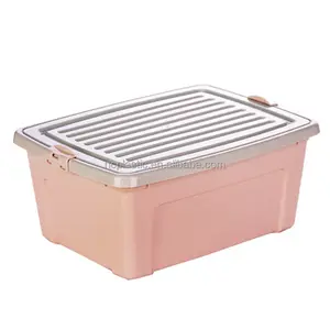 3.5Liter Plastic Storage Box Click Lid Quality Stackable Ripple Bin Design Home Container