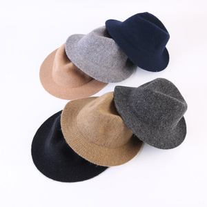 모직 펠트 아이 바위 중절모 모자 플로피 넓은 테두리 아이 모직 모자 넓은 테두리 펠트 모자 - Product Image 1