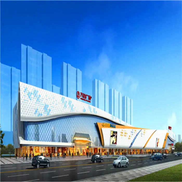 Prefab Steel Structure Shopping Mall Wanda Plaza