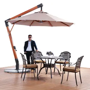 مظلة حديقة معلقة, مظلة فاخرة عالية القوة مستوردة من مواد خشبية