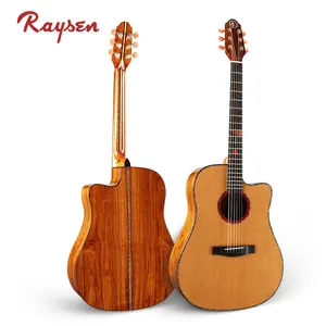 लालकृष्ण AD011 Raysen सभी ठोस ध्वनिक गिटार कोआ हस्तनिर्मित गिटार