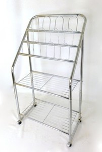 Tubo de alambre de metal cromado de diseño simple 12 vías Zapatero de 2 niveles - Product Image 2