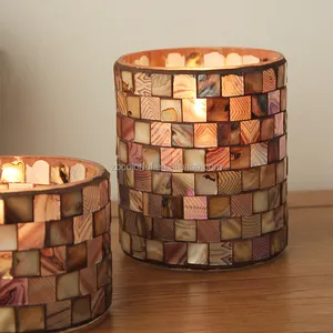 Hurrikan-Kerzenhalter aus Mosaik glas mit gutem Design für die Dekoration von Hochzeits feiern