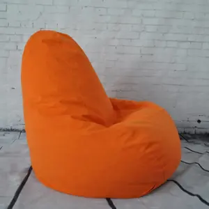 Yeni moda turuncu gözyaşı damlası yumuşak recliner sandalye oyunları fasulye torbası