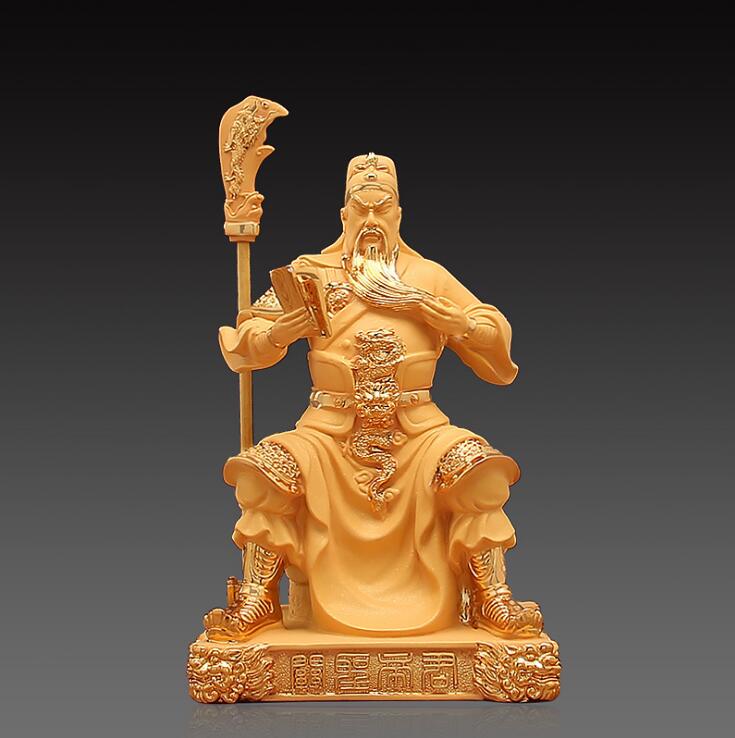 金彩手描きの仏教スタイル・クワン・コンフィギュリン (小)【アート
