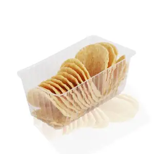 מותאם אישית חד פעמי ברור פלסטיק חטיף מטוגן מזון אריזת שלפוחית פנימי מגש עבור צ 'יפס