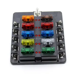 Universal 10 Way Blade Circuit Auto Car Modification 12V Fuse Box