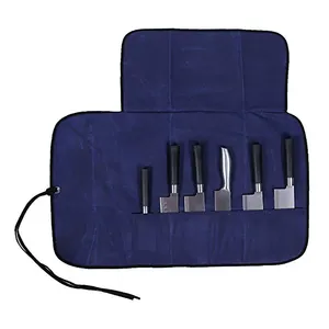 Вощеная холщовая рулонная сумка для ножей, прочная Портативная сумка для инструментов для шеф-повара для мужчин и женщин