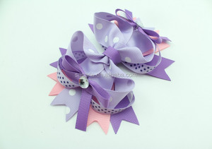 โบว์ผ้าซาตินโซเฟีย เดอะเฟิร์สสำหรับงานปาร์ตี้เด็กผู้หญิง ขนาด 5 นิ้ว - Product Image 3