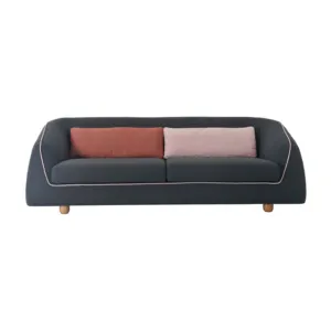 Nisco Furnitur Ruang Tamu Sofa 3 Dudukan Bentuk U, Furnitur Ruang Tamu dengan Bantal Jok dan Punggung Lepas Pasang