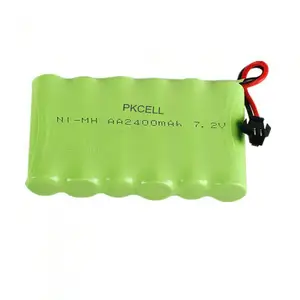 7.2V 2400mah rechargeable battery pack 6x1.2V aa nimh batteries for Remote Control Electric Toy