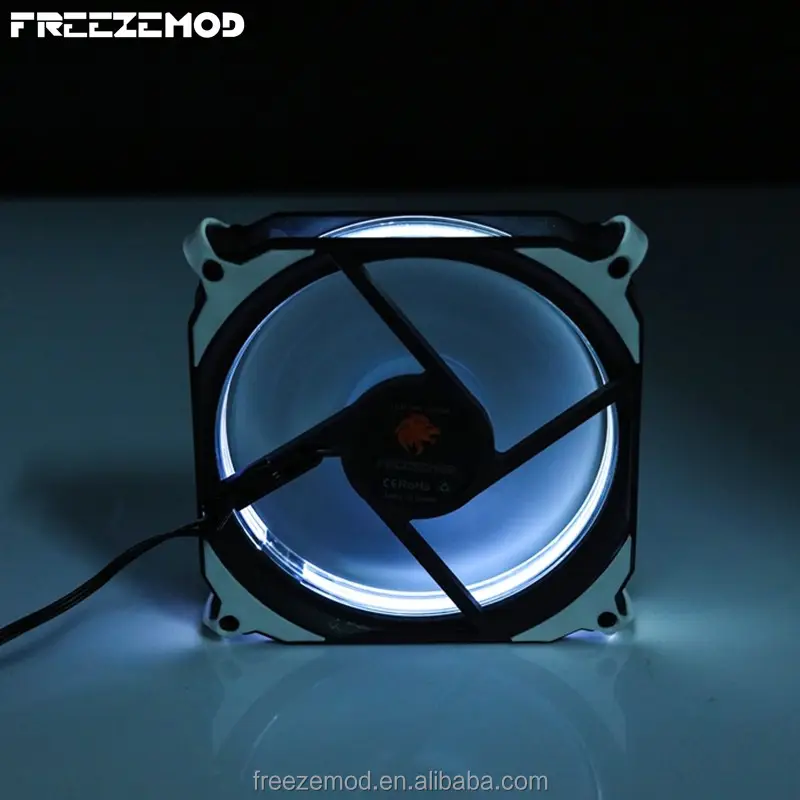 FREEZEMOD-ventilador LED de 120mm para ordenador, enfriador DC 12V 4P + 3pin 50CFM, carcasa de PC, ventilador, FAN-RS12-W