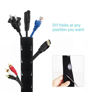 Cable Management Sleeve for TV / Computer / Home Entertainment cable comb dresser bundle