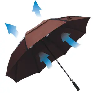 Moda promozionale ombrello ombrello da golf con ventilatore solare - Product Image 1