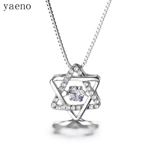 De diseño de moda de la joyería de la plata esterlina 925 con <span class=keywords><strong>el</strong></span> baile de la piedra de la suerte de la Estrella de <span class=keywords><strong>David</strong></span> - Product Image 1